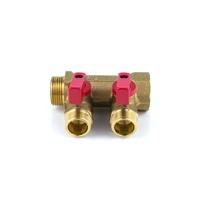 Коллектор лат шар/к красн 3/4 м/р 3в 1/2 н/р 35мм Aquasfera 9026-02