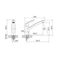 Смеситель для кухни, Kitchen Line, IDDIS, K10SB00i05